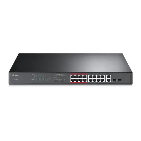 TP-Link TL-SL1218MP network switch Unmanaged Gigabit Ethernet (10/100/1000) Power supply PoE Black | dynacor.co.za