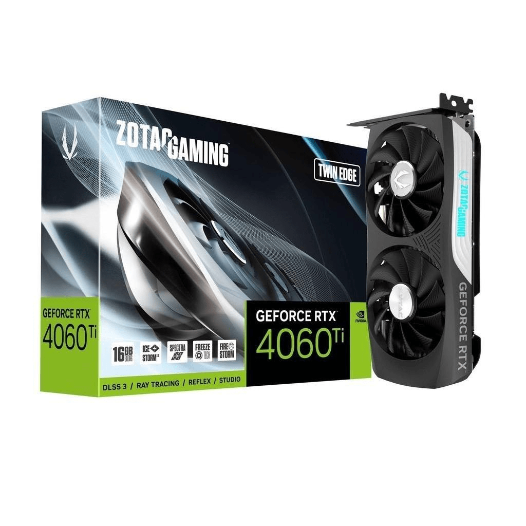 ZOTAC GEFORCE RTX 4060 TI TWIN EDGE 16GB GDDR6 PCIE GEN4 GAMING GRAPHICS CARD | dynacor.co.za